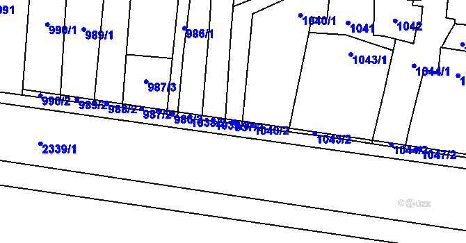 Parcela st. 937/2 v KÚ Podivín, Katastrální mapa