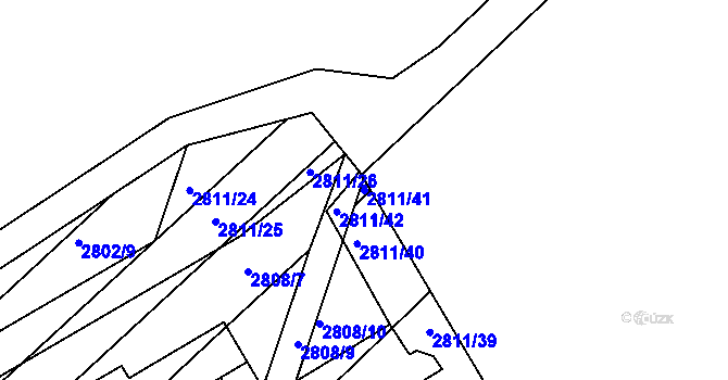 Parcela st. 2811/41 v KÚ Podivín, Katastrální mapa