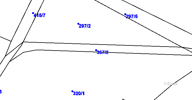 Parcela st. 357/2 v KÚ Němčí, Katastrální mapa