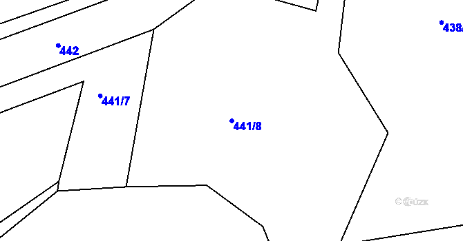 Parcela st. 441/8 v KÚ Němčí, Katastrální mapa