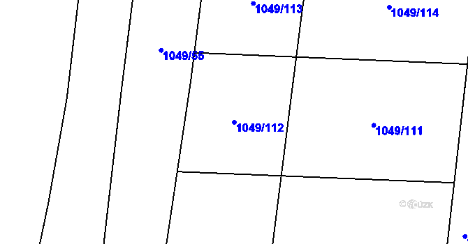 Parcela st. 1049/112 v KÚ Křivé, Katastrální mapa