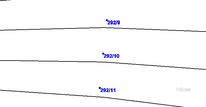 Parcela st. 292/10 v KÚ Podmokly u Sušice, Katastrální mapa