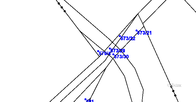 Parcela st. 579/4 v KÚ Podmokly u Sušice, Katastrální mapa