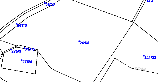 Parcela st. 241/8 v KÚ Podmokly u Sušice, Katastrální mapa