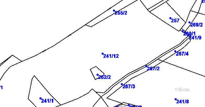 Parcela st. 241/12 v KÚ Podmokly u Sušice, Katastrální mapa