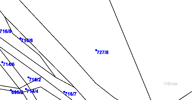 Parcela st. 727/8 v KÚ Podmokly u Sušice, Katastrální mapa