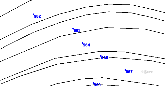 Parcela st. 964 v KÚ Hradiště nad Berounkou, Katastrální mapa