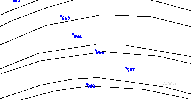 Parcela st. 966 v KÚ Hradiště nad Berounkou, Katastrální mapa