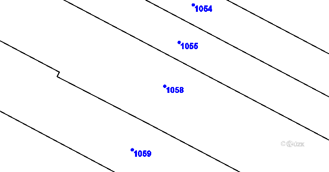 Parcela st. 1058 v KÚ Hradiště nad Berounkou, Katastrální mapa