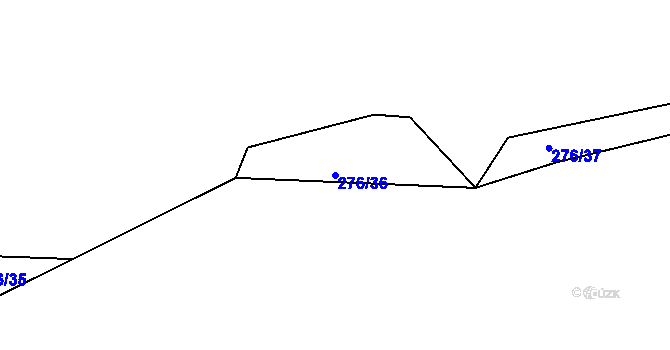 Parcela st. 276/36 v KÚ Podmyče, Katastrální mapa