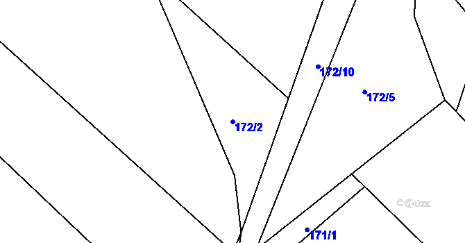 Parcela st. 172/2 v KÚ Sychrov nad Jizerou, Katastrální mapa