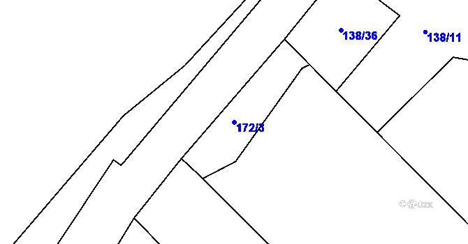 Parcela st. 172/3 v KÚ Sychrov nad Jizerou, Katastrální mapa