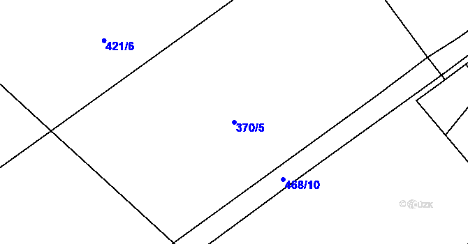 Parcela st. 370/5 v KÚ Podolí u Klatov, Katastrální mapa