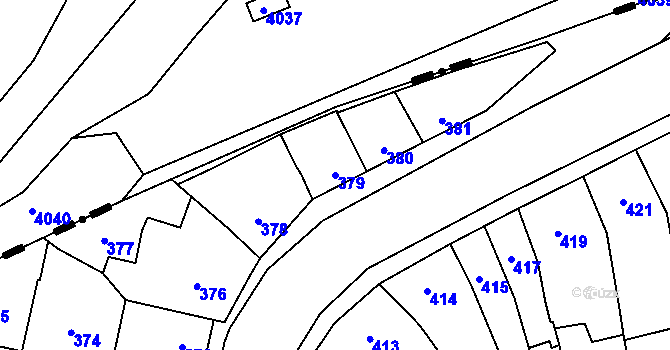 Parcela st. 379 v KÚ Podolí u Brna, Katastrální mapa