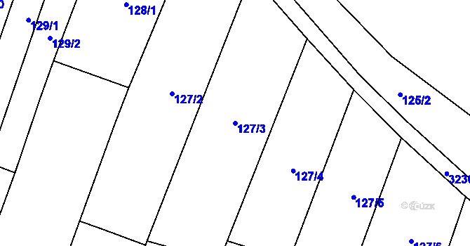 Parcela st. 127/3 v KÚ Podolí nad Olšavou, Katastrální mapa