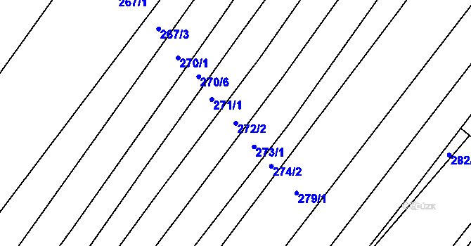 Parcela st. 272/2 v KÚ Podolí nad Olšavou, Katastrální mapa