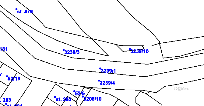 Parcela st. 3239/3 v KÚ Podolí nad Olšavou, Katastrální mapa