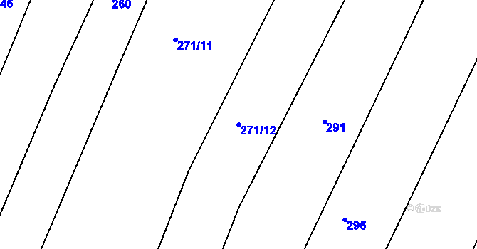 Parcela st. 271/12 v KÚ Podolí nad Bobrůvkou, Katastrální mapa