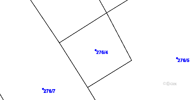 Parcela st. 276/4 v KÚ Podolí u Bouzova, Katastrální mapa