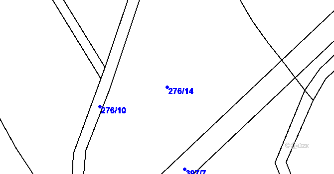 Parcela st. 276/14 v KÚ Podolí u Bouzova, Katastrální mapa
