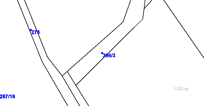 Parcela st. 396/3 v KÚ Podolí u Bouzova, Katastrální mapa