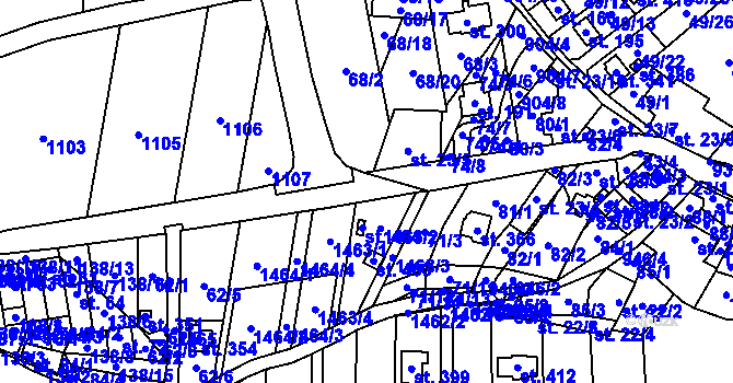 Parcela st. 930/18 v KÚ Podolí I, Katastrální mapa