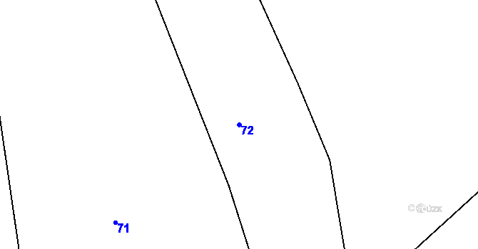 Parcela st. 72 v KÚ Křešice u Čížové, Katastrální mapa