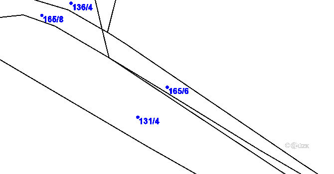 Parcela st. 165/6 v KÚ Šamonice, Katastrální mapa