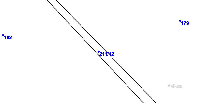 Parcela st. 211/12 v KÚ Šamonice, Katastrální mapa