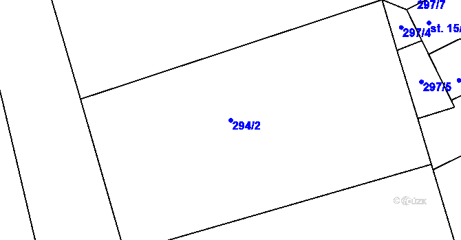 Parcela st. 294/2 v KÚ Šamonice, Katastrální mapa