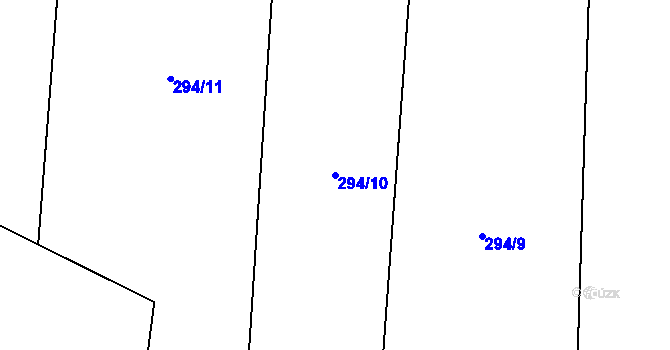 Parcela st. 294/10 v KÚ Šamonice, Katastrální mapa