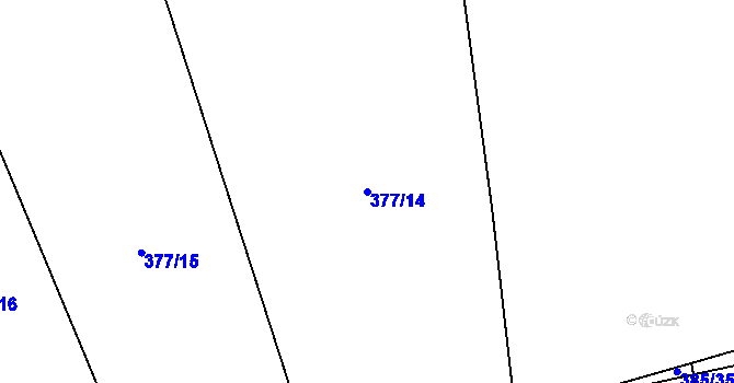 Parcela st. 377/14 v KÚ Šamonice, Katastrální mapa