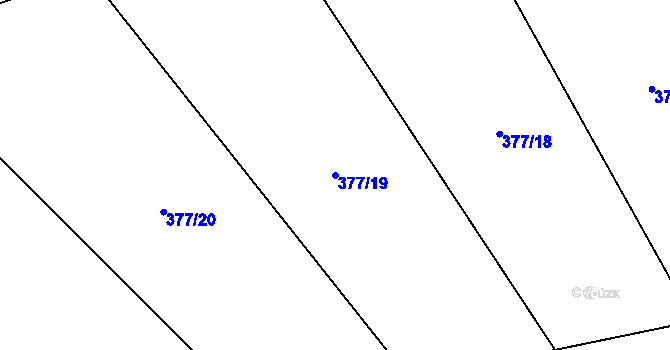 Parcela st. 377/19 v KÚ Šamonice, Katastrální mapa