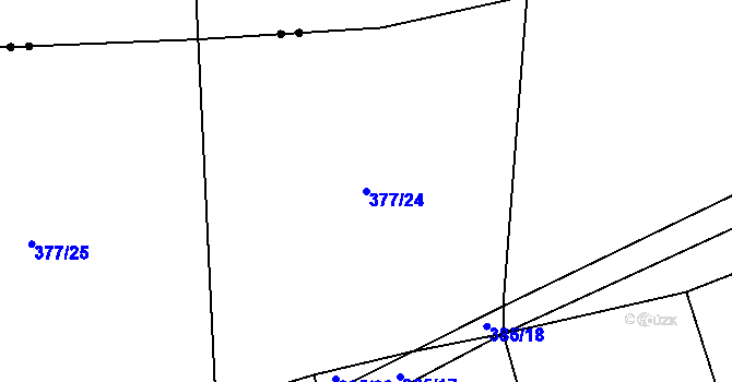 Parcela st. 377/24 v KÚ Šamonice, Katastrální mapa
