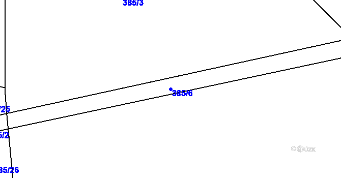 Parcela st. 385/6 v KÚ Šamonice, Katastrální mapa