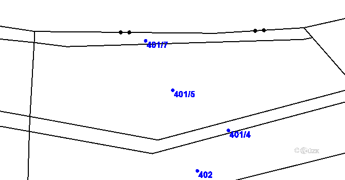 Parcela st. 401/5 v KÚ Šamonice, Katastrální mapa