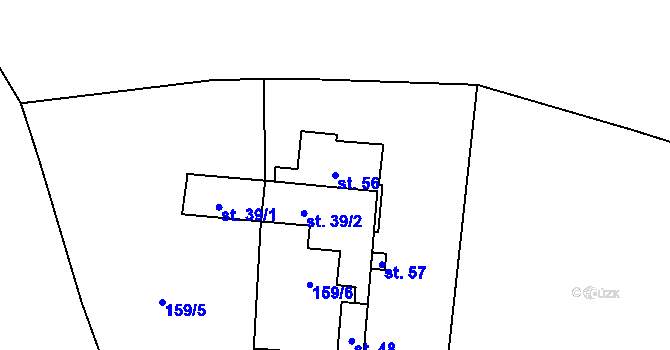 Parcela st. 56 v KÚ Šamonice, Katastrální mapa