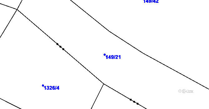 Parcela st. 149/21 v KÚ Jinolice, Katastrální mapa