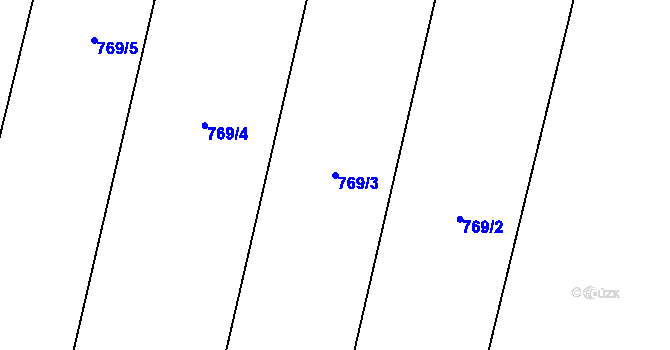 Parcela st. 769/3 v KÚ Podvihov, Katastrální mapa