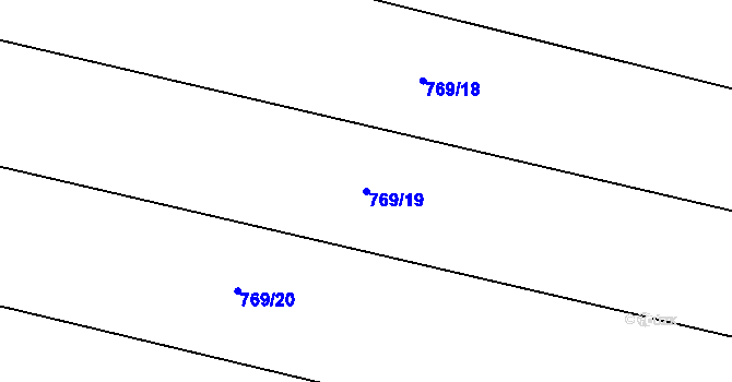 Parcela st. 769/19 v KÚ Podvihov, Katastrální mapa
