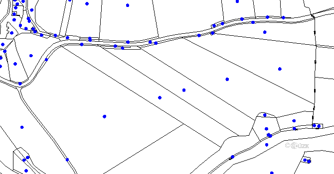 Parcela st. 321/1 v KÚ Simtany, Katastrální mapa