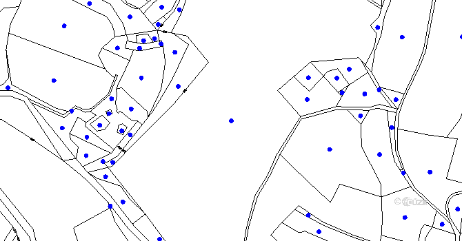 Parcela st. 69/1 v KÚ Simtany, Katastrální mapa
