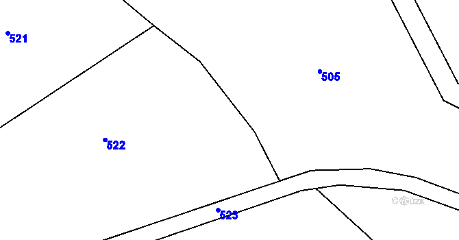 Parcela st. 65/8 v KÚ Simtany, Katastrální mapa