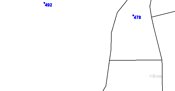 Parcela st. 125/4 v KÚ Simtany, Katastrální mapa