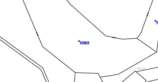 Parcela st. 129/2 v KÚ Simtany, Katastrální mapa