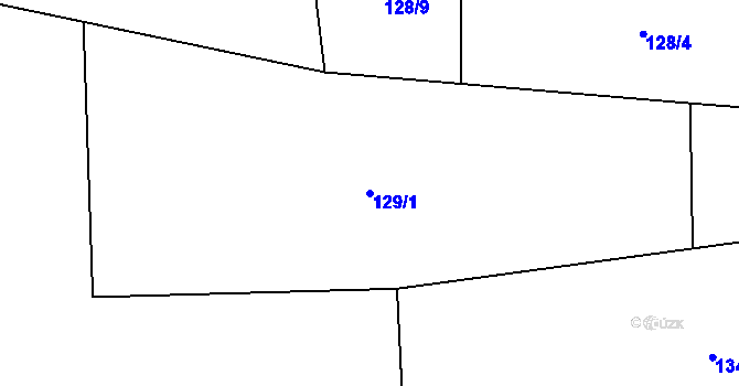 Parcela st. 129/1 v KÚ Pohnánec, Katastrální mapa
