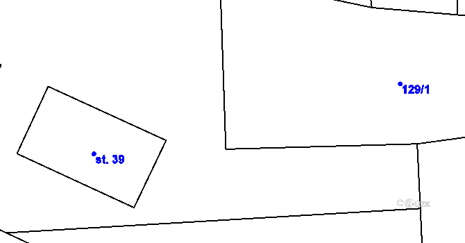 Parcela st. 129/2 v KÚ Pohnánec, Katastrální mapa