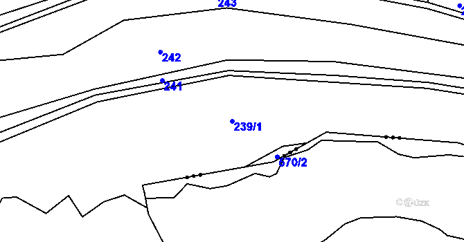 Parcela st. 239/1 v KÚ Pohnánec, Katastrální mapa