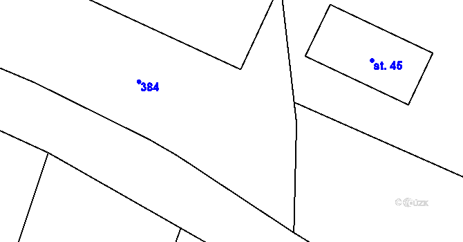 Parcela st. 393/2 v KÚ Pohnánec, Katastrální mapa