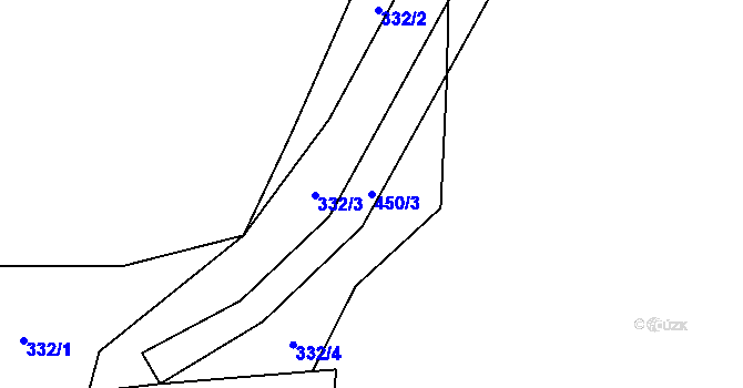 Parcela st. 450/3 v KÚ Pohnánec, Katastrální mapa